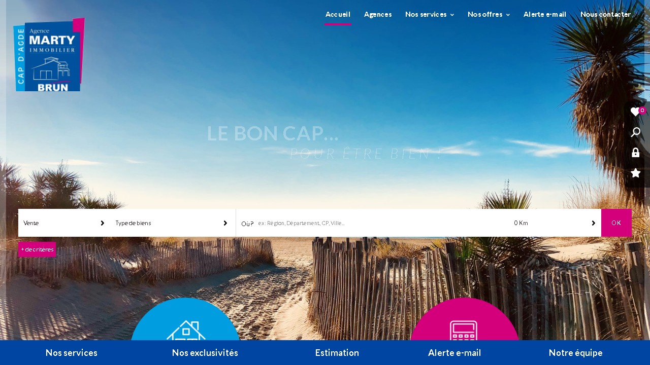 Capture d'écran de http://www.martyimmobilier.com/ 